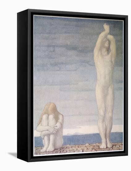 Adam and Eve Despair Learning That They are to be Expelled from Eden-F. Cayley-Framed Stretched Canvas