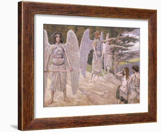 Adam and Eve Driven from Paradise, 1896-1902-James Jacques Joseph Tissot-Framed Giclee Print