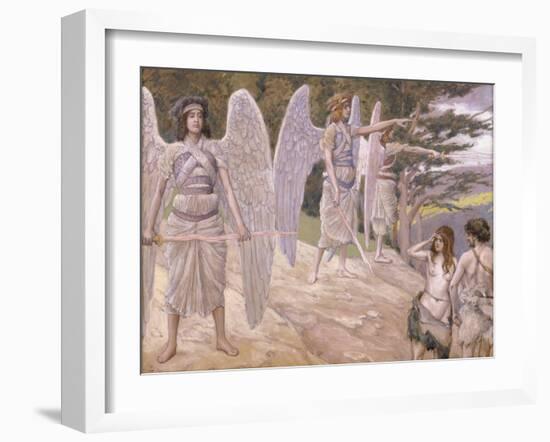 Adam and Eve Driven from Paradise, 1896-1902-James Jacques Joseph Tissot-Framed Giclee Print