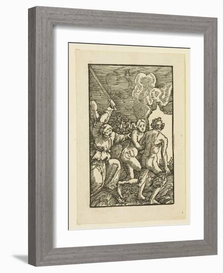 Adam and Eve Driven from Paradise-Albrecht Altdorfer-Framed Giclee Print