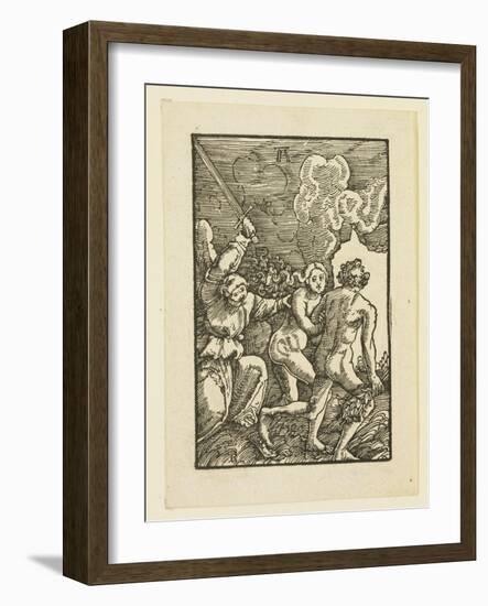 Adam and Eve Driven from Paradise-Albrecht Altdorfer-Framed Giclee Print