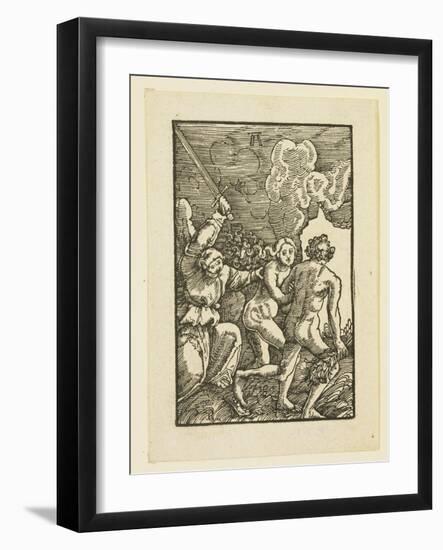 Adam and Eve Driven from Paradise-Albrecht Altdorfer-Framed Giclee Print