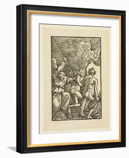 Adam and Eve Driven from Paradise-Albrecht Altdorfer-Framed Giclee Print