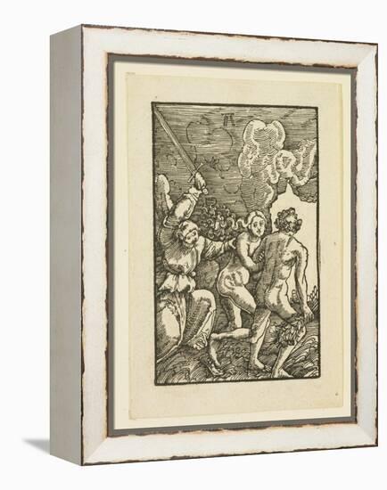 Adam and Eve Driven from Paradise-Albrecht Altdorfer-Framed Premier Image Canvas