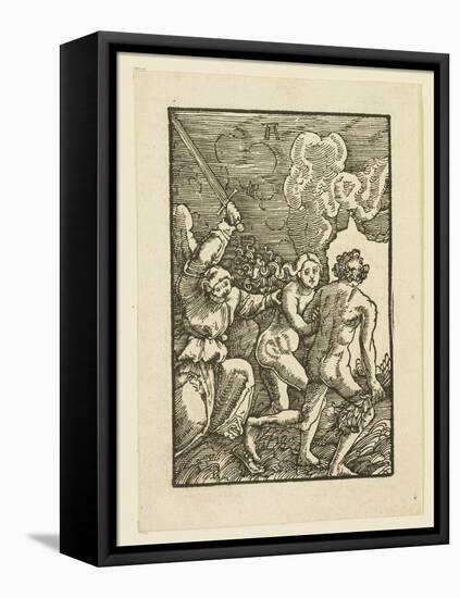 Adam and Eve Driven from Paradise-Albrecht Altdorfer-Framed Premier Image Canvas