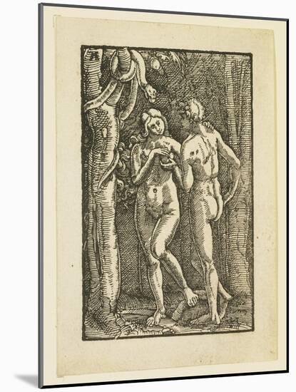 Adam and Eve Eating the Forbidden Fruit, C. 1513-Albrecht Altdorfer-Mounted Giclee Print