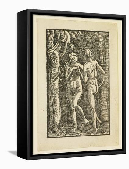 Adam and Eve Eating the Forbidden Fruit, C. 1513-Albrecht Altdorfer-Framed Premier Image Canvas