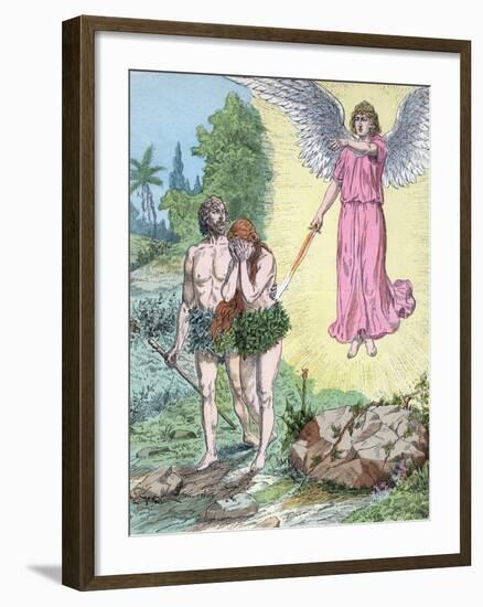 Adam and Eve Expelled from Paradise by Henri Grobet-Stefano Bianchetti-Framed Photographic Print