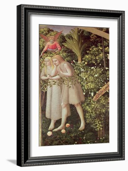 Adam and Eve Expelled from Paradise, Detail from the Annunciation, circa 1430-32-Fra Angelico-Framed Giclee Print