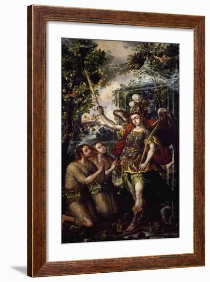 Adam and Eve Expelled from Paradise-Juan Correa-Framed Giclee Print