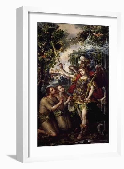 Adam and Eve Expelled from Paradise-Juan Correa-Framed Giclee Print