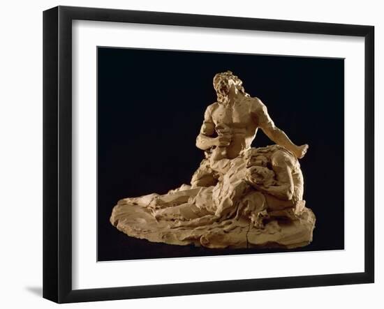 Adam and Eve Finding Body of Abel-Antonio Canova-Framed Giclee Print