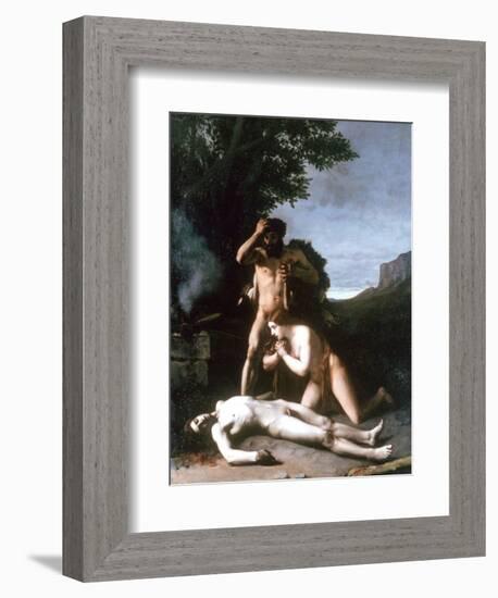 Adam and Eve Finding the Body of Abel, 1858-Jean Jacques Henner-Framed Giclee Print