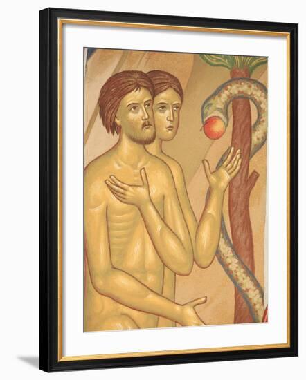 Adam and Eve Fresco at Monastery of Saint-Antoine-le-Grand-Pascal Deloche-Framed Photographic Print