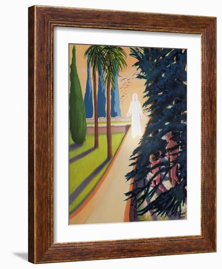 Adam and Eve Hiding from God in the Garden of Eden, 2003-Dinah Roe Kendall-Framed Giclee Print