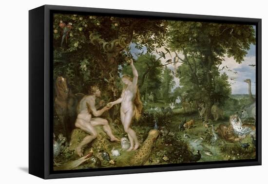 Adam and Eve in Paradise, circa 1610-15-Jan Brueghel the Elder-Framed Premier Image Canvas