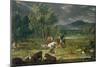 Adam and Eve in Paradise-Johann Wenzel Peter-Mounted Giclee Print