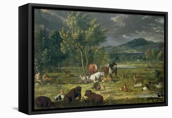 Adam and Eve in Paradise-Johann Wenzel Peter-Framed Premier Image Canvas