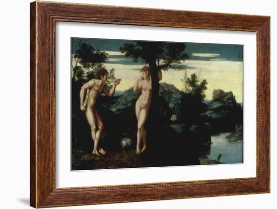 Adam and Eve in the Garden of Eden-Jan Swart van Groningen-Framed Giclee Print