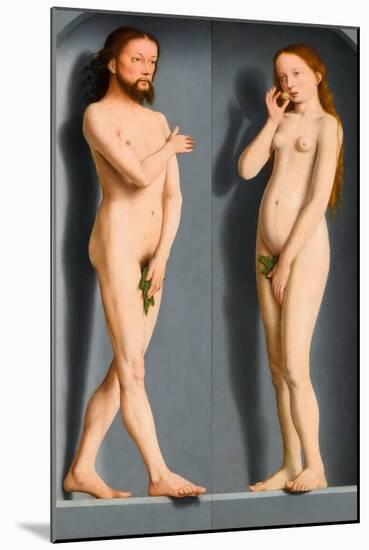 Adam and Eve (Sedano Family Triptych, Exterior Panel)-Gerard David-Mounted Giclee Print