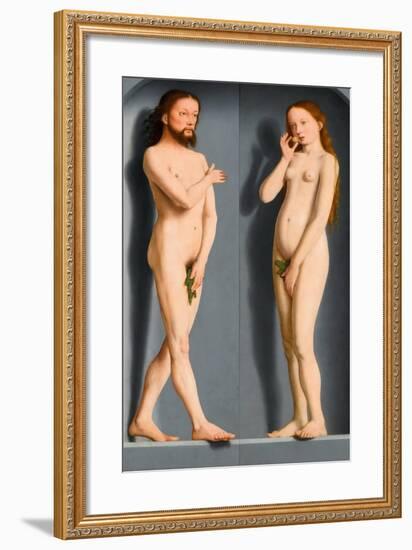 Adam and Eve (Sedano Family Triptych, Exterior Panel)-Gerard David-Framed Giclee Print