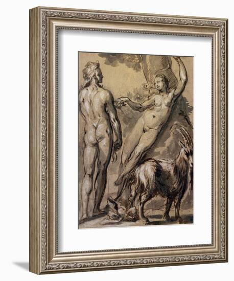 Adam and Eve. the Fall, Late 1590S-Gerrit Pietersz-Framed Giclee Print