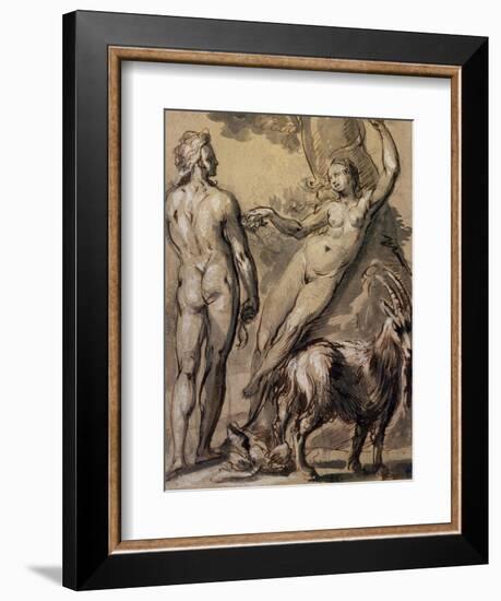 Adam and Eve. the Fall, Late 1590S-Gerrit Pietersz-Framed Giclee Print