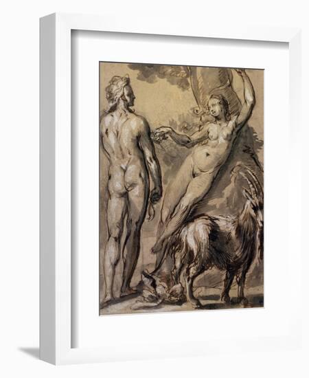 Adam and Eve. the Fall, Late 1590S-Gerrit Pietersz-Framed Giclee Print