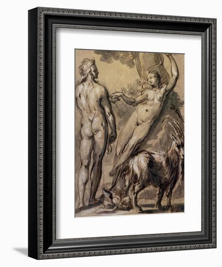 Adam and Eve. the Fall, Late 1590S-Gerrit Pietersz-Framed Giclee Print