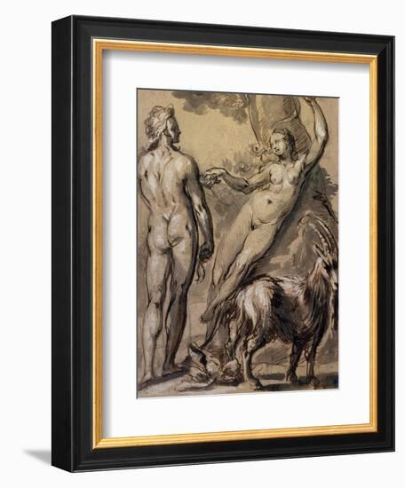 Adam and Eve. the Fall, Late 1590S-Gerrit Pietersz-Framed Giclee Print