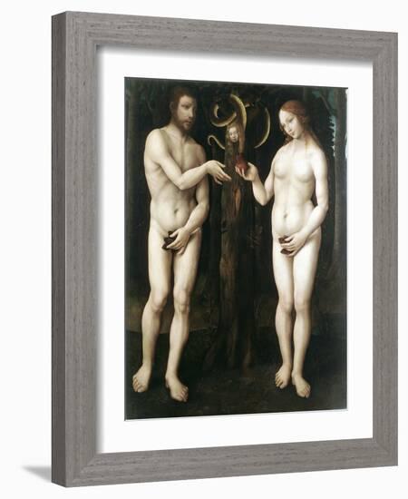 Adam and Eve' ('The Temptation of Adam), C1520-null-Framed Giclee Print