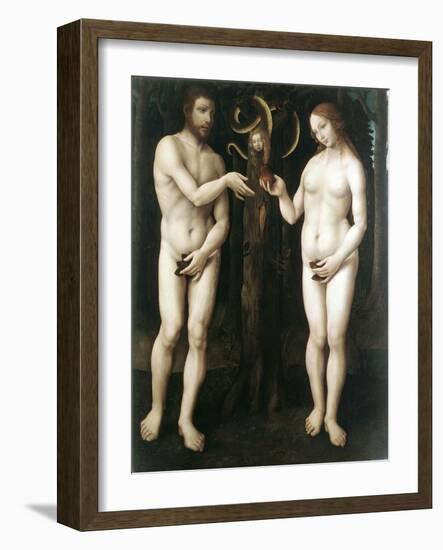 Adam and Eve' ('The Temptation of Adam), C1520-null-Framed Giclee Print