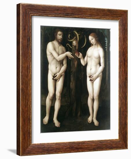 Adam and Eve' ('The Temptation of Adam), C1520-null-Framed Giclee Print