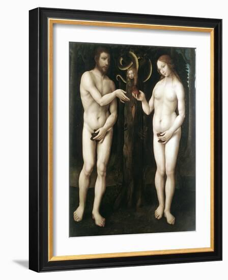 Adam and Eve' ('The Temptation of Adam), C1520-null-Framed Giclee Print