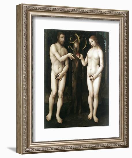 Adam and Eve' ('The Temptation of Adam), C1520-null-Framed Giclee Print