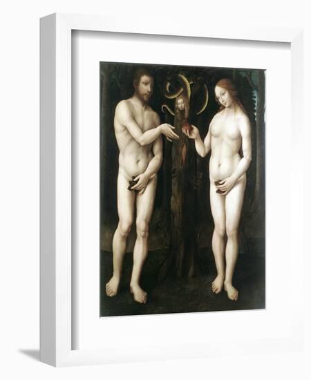 Adam and Eve' ('The Temptation of Adam), C1520-null-Framed Giclee Print