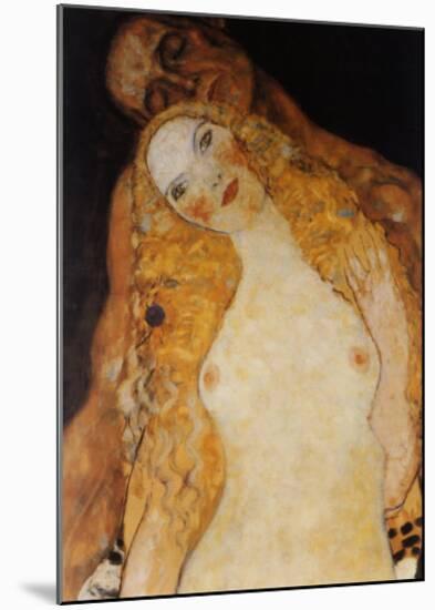 Adam and Eve-Gustav Klimt-Mounted Art Print