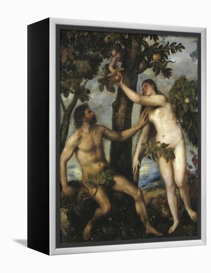 Adam and Eve-Titian (Tiziano Vecelli)-Framed Premier Image Canvas