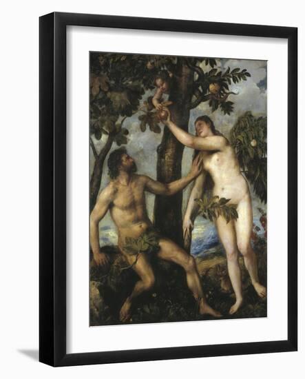 Adam and Eve-Titian (Tiziano Vecelli)-Framed Photographic Print