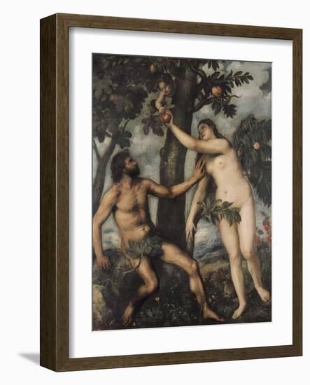 Adam and Eve-Titian (Tiziano Vecelli)-Framed Art Print