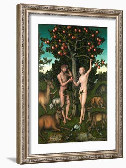 Adam and Eve-Lucas Cranach the Elder-Framed Giclee Print