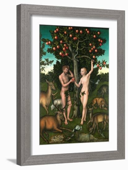 Adam and Eve-Lucas Cranach the Elder-Framed Giclee Print