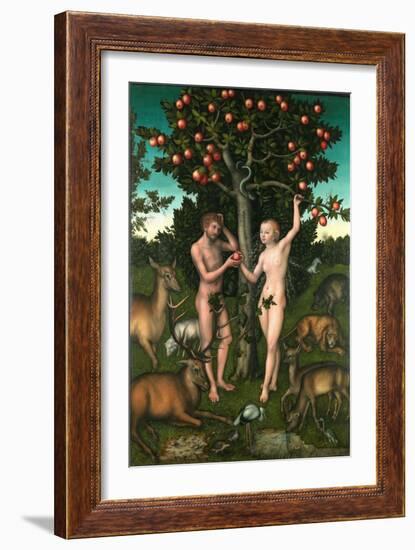 Adam and Eve-Lucas Cranach the Elder-Framed Giclee Print