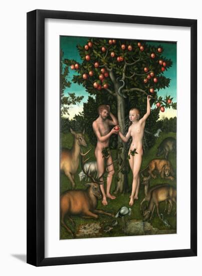 Adam and Eve-Lucas Cranach the Elder-Framed Giclee Print