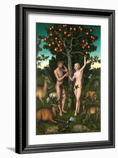 Adam and Eve-Lucas Cranach the Elder-Framed Giclee Print