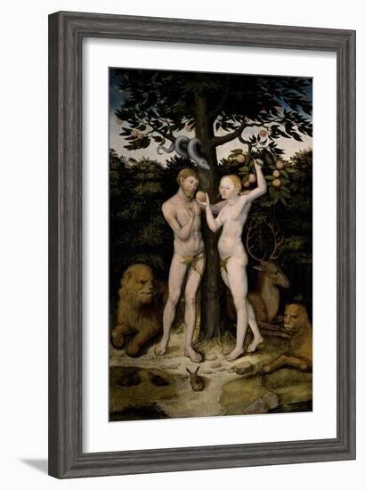 Adam and Eve-Lucas Cranach the Elder-Framed Giclee Print