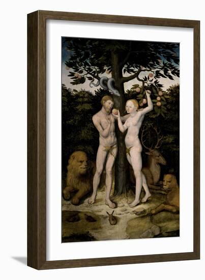 Adam and Eve-Lucas Cranach the Elder-Framed Giclee Print