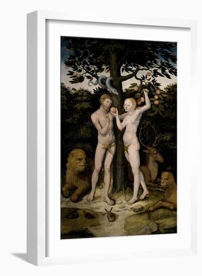 Adam and Eve-Lucas Cranach the Elder-Framed Giclee Print