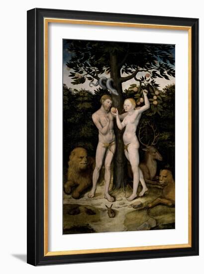 Adam and Eve-Lucas Cranach the Elder-Framed Giclee Print