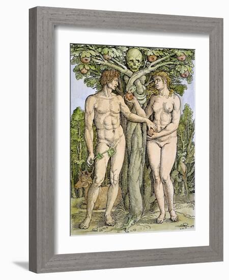 Adam and Eve-Hans Sebald Beham-Framed Giclee Print